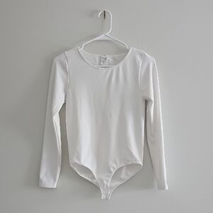White Long Sleeve Bodysuit